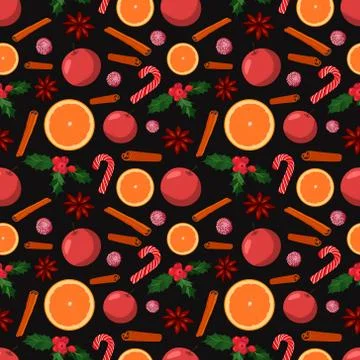 Christmas seamless background Stock Illustration