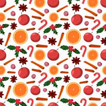 Christmas seamless background Stock Illustration