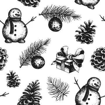 Christmas seamless background Stock Illustration