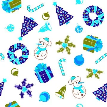 Christmas Seamless Background Stock Illustration