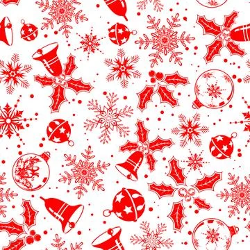 Christmas seamless background Stock Illustration