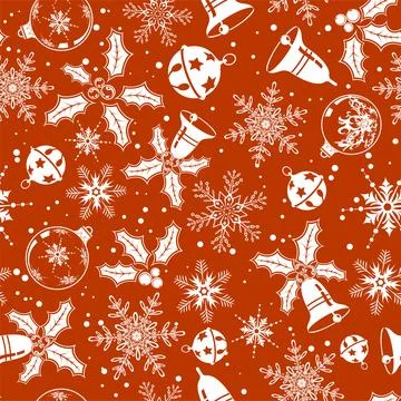 Christmas seamless background Stock Illustration