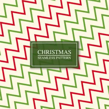 Christmas seamless colorful zigzag pattern. Bright striped retro background Illustrazione stock