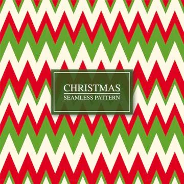 Christmas seamless colorful zigzag pattern. Bright striped retro background Иллюстрация