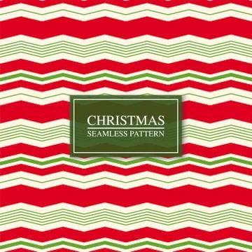 Christmas seamless colorful zigzag pattern. Bright striped retro background Illustrazione stock