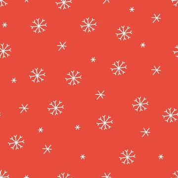 Christmas seamless doodle pattern Stock Illustration
