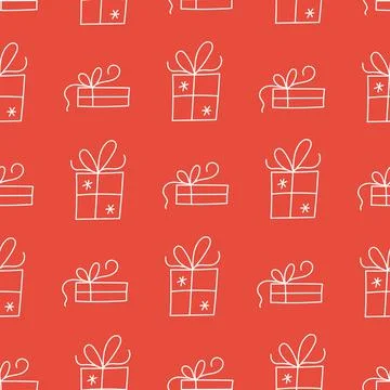 Christmas seamless doodle pattern Stock Illustration