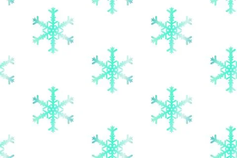 Christmas seamless gradient pattern with snowflakes on white background. Stock Illustration