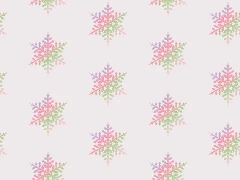 Christmas seamless gradient pattern with snowflakes on pink background. Stock Illustration