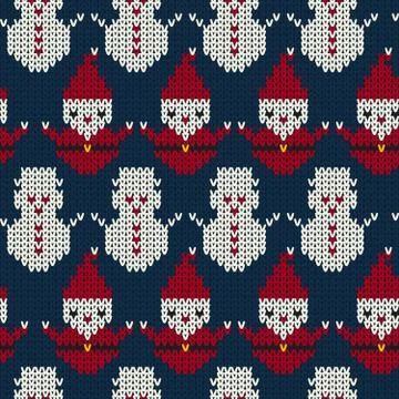 Christmas seamless knitted pattern background, Christmas and New Year greetin 스톡 일러스트