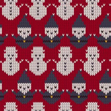 Christmas seamless knitted pattern background, Christmas and New Year greetin 스톡 일러스트