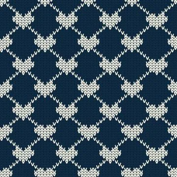 Christmas seamless knitted pattern background, Christmas and New Year greetin 스톡 일러스트