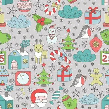 Christmas seamless patter Stock-Illustration