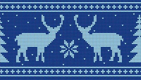 Christmas seamless pattern background with deer and pine tree vector 스톡 일러스트