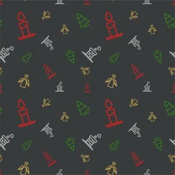 Christmas Seamless Pattern Background Stock Illustration