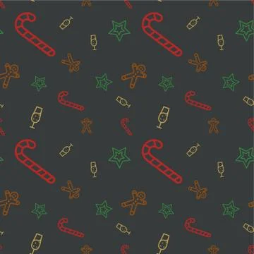 Christmas Seamless Pattern Background Stock Illustration
