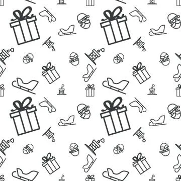 Christmas Seamless Pattern Background Stock Illustration
