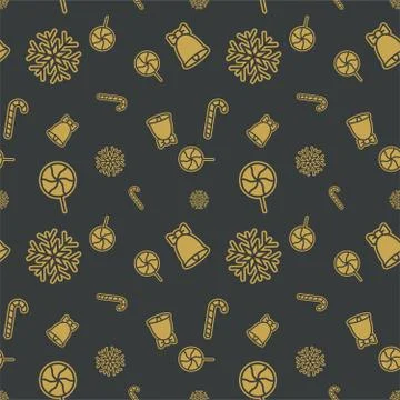 Christmas Seamless Pattern Background Stock Illustration