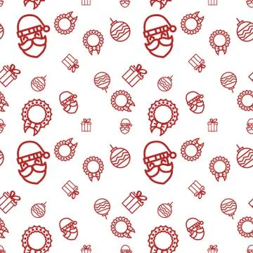 Christmas Seamless Pattern Background Stock Illustration