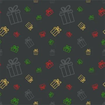 Christmas Seamless Pattern Background Stock Illustration