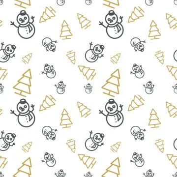Christmas Seamless Pattern Background Stock Illustration