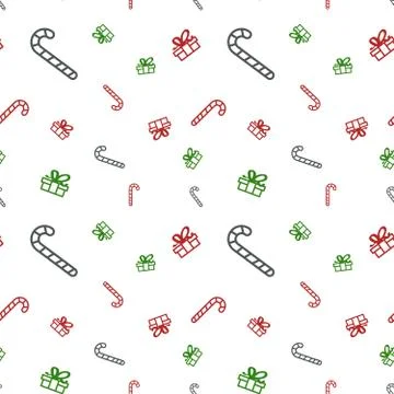 Christmas Seamless Pattern Background Stock Illustration