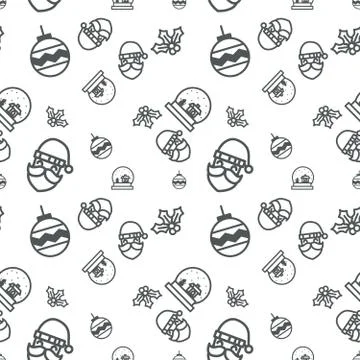Christmas Seamless Pattern Background Stock Illustration