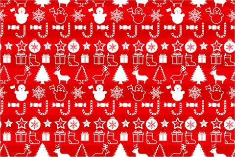 Christmas Seamless Pattern Baclground. Stock Illustration