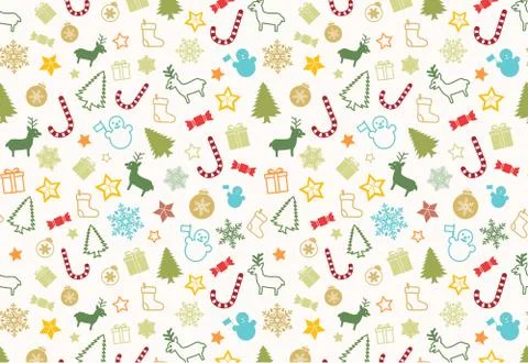 Christmas Seamless Pattern Baclground. Stock Illustration