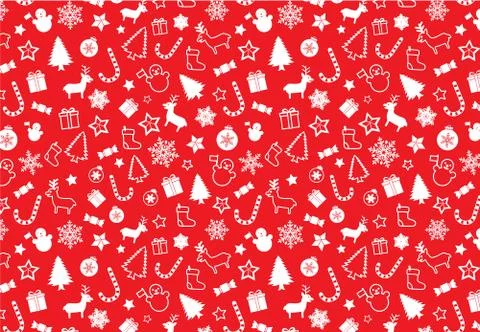 Christmas Seamless Pattern Baclground. Stock Illustration