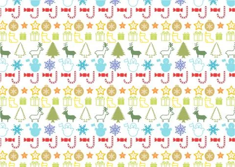 Christmas Seamless Pattern Baclground. Stock Illustration
