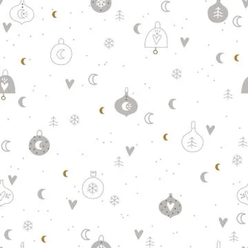 Christmas Seamless pattern with balls Stock Illustration