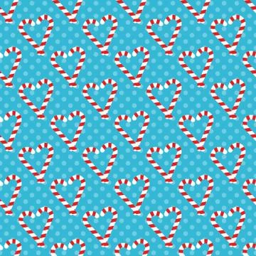 Christmas seamless pattern with candy canes Illustrazione stock