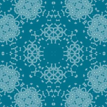 Christmas seamless pattern. Christmas background blue. Snowflake pattern. H.. Illustrazione stock