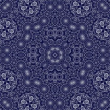 Christmas seamless pattern. Christmas background blue. Snowflake pattern. H.. Illustrazione stock