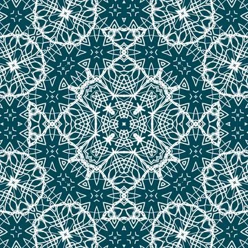 Christmas seamless pattern. Christmas background blue. Snowflake pattern. H.. Stock Illustration