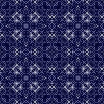 Christmas seamless pattern. Christmas background blue. Snowflake pattern. H.. Stock Illustration