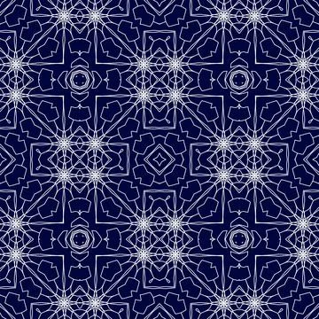 Christmas seamless pattern. Christmas background blue. Snowflake pattern. H.. イラスト素材
