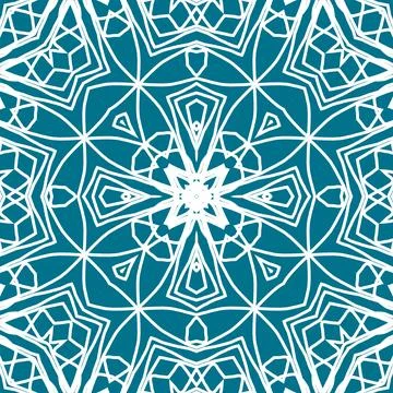 Christmas seamless pattern. Christmas background blue. Snowflake pattern. H.. 스톡 일러스트