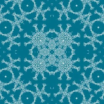 Christmas seamless pattern. Christmas background blue. Snowflake pattern. H.. イラスト素材