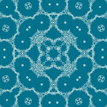 Christmas seamless pattern. Christmas background blue. Snowflake pattern. H.. Stock Illustration
