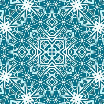 Christmas seamless pattern. Christmas background blue. Snowflake pattern. H.. 스톡 일러스트