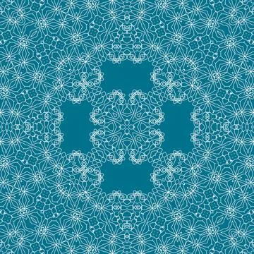 Christmas seamless pattern. Christmas background blue. Snowflake pattern. H.. Stock Illustration