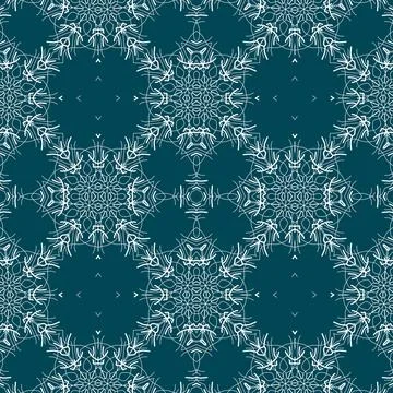 Christmas seamless pattern. Christmas background blue. Snowflake pattern. H.. 스톡 일러스트