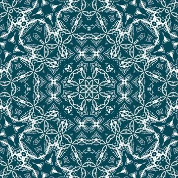 Christmas seamless pattern. Christmas background blue. Snowflake pattern. H.. Illustrazione stock