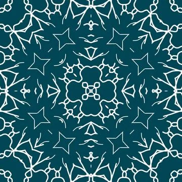 Christmas seamless pattern. Christmas background blue. Snowflake pattern. H.. Stock Illustration