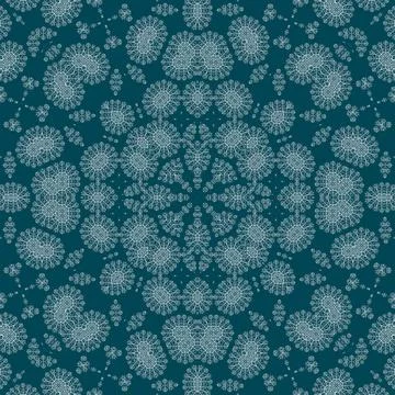 Christmas seamless pattern. Christmas background blue. Snowflake pattern. H.. Illustrazione stock