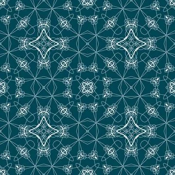 Christmas seamless pattern. Christmas background blue. Snowflake pattern. H.. Stock Illustration
