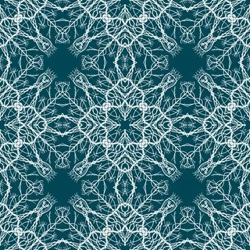 Christmas seamless pattern. Christmas background blue. Snowflake pattern. H.. Stock Illustration
