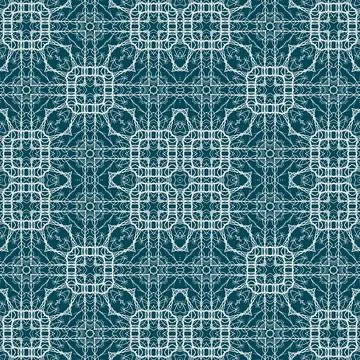 Christmas seamless pattern. Christmas background blue. Snowflake pattern. H.. Illustrazione stock